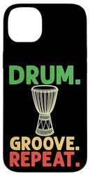 DRUM. GROOVE. REPEAT. Djembe Drum Groove Case for iPhone 14 Plus