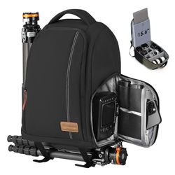 TARION TB-02 Zaini per fotocamere Porta Piccolo Zaino Fotocamara Laptop Trekking Impermeabile per PC 15" Camara Reflex Obiettivo Treppiede Zaino Macchina Fotografica Compatto