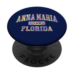 Vacaciones familiares de verano en Anna Maria Island Florida Tie Dye PopSockets PopGrip Adhesivo