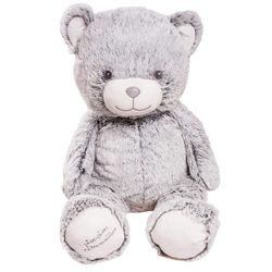 Pioupiou et Merveilles Peluche gigante fabbricazione francese XXL Gaston Orso Grigio – 80 cm di altezza – Peluche gigante morbido per bambini, Made in France – 16554