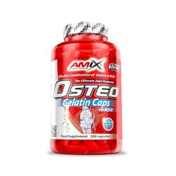 AMIX Osteo Gelatine 200 Caps es un suplemento en cápsulas enfocado al cuidado articular que contiene 400 mg de colágeno hidrolizado y 30 de MSM por cápsula.