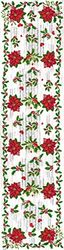 Vilber Camino Mesa Flor (30,5x120x0,2 cm), PVC Poliester, Antideslizante, Lavable, Resistente al Calor, con Posibilidad de manteles Individuales y alfombras a Juego