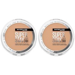 Maybelline Powder Foundation, Long-lasting 24H Wear, Medium to Full Coverage, Transfer, Water & Sweat Resistant, SuperStay 24H Hybrid Powder Foundation, 48 (Pack of 2)