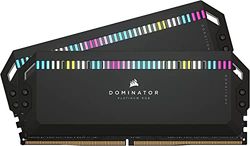 CORSAIR DOMINATOR PLATINUM RGB DDR5 RAM 64Go (2x32Go) 6400MHz CL32 Intel XMP Compatible iCUE Mémoire d'Ordinateur - Noir (CMT64GX5M2B6400C32)