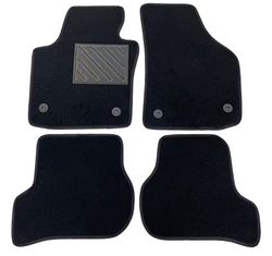 Alfombrillas para Seat Leon II 2005-2012, a Medida, talonera de Goma Reforzada y Botones de fijación