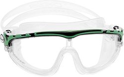 Cressi Skylight Óculos de natação antiembaciamento, unissexo para adultos, transparente/preto/lime, tamanho único