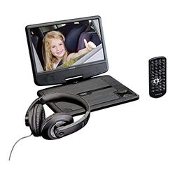 Lenco DVP-911 9" Noir - Lecteurs DVD/Blu-Ray portables (Noir, NTSC,PAL, 22,9 cm (9"), TFT, 16:9, 3,5 mm)