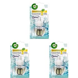 Air Wick Eléctrico - Recambio de Ambientador Automático Eléctrico, Esencia para Casa con Aroma a Nenuco, Negro, Fresca, 19 Mililitros (Paquete de 3)