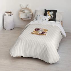 BELUM | Harry Potter dekbedovertrek, 100% katoen Griffoendor Sweet Beig dekbedovertrek voor 120 cm bed (200 x 200 cm)