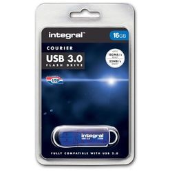 Integral - Clé 16 Go - USB 3.1 Courier Haute Vitesse jusqu'à 190 Mb/s, Bleu