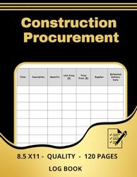 Construction Procurement Log Book: Streamline Your Supply Chain Management