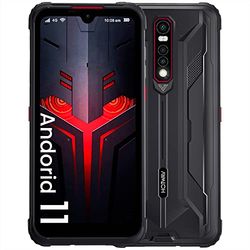 Hotwav Cyber 8 4G Robuuste Smartphones Dual SIM, Android 11 8280mAh 6.3 Inch IP68 IP69K Waterdicht 16MP Triple Camera 4GB + 64GB (SD tot 256 GB), NEC/OTG/GPS/Face ID Zwart