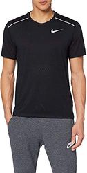 Nike M NK BRTHE Rise 365 SS, T-Shirt Uomo, Black/Reflective Silv, M