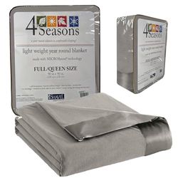 Thermee Micro Flannel Full/Queen Size Blankets, Lightweight All Seasons Cozy Blanket, Throw Blankets for Home and Living Room, Comfy & Soft Blanket for Couch, Machine Wash, No Pilling – Slate Grey