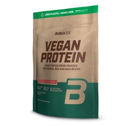 BioTechUSA Vegan Protein | Shake à base de riz et de pois avec super-aliments et acides aminés | Sans sucre, sans lactose et sans gluten, 2 kg, Fruit de la forêt