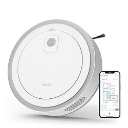Romy C5 Robot Aspirador | Robot Inteligente con función mopa | App con Mapa de la habitación en Tiempo Real | Alexa & Siri | 2500Pa de Potencia de succión | Blanco