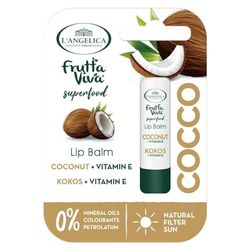 L'Angelica, Lip Balm Cocco & Vitamina E, 12 Confezioni, Burrocacao con Ingredienti Sicuri e Naturali, Protegge da Freddo e Sole, Dermatologicamente Testato, Senza Oli Minerali, Coloranti e Petrolati
