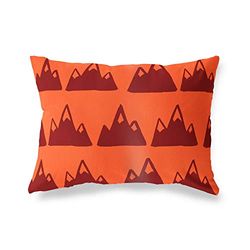 BonaMaison Oranje-Bordeaux Decoratieve Kussensloop, Kussenhoezen Bank, Decoratieve Kussenhoesjes, Kussensloop; Sofa, Slaapkamer, Kantoor, Auto 45x60 Cm - Ontworpen en vervaardigd in Turkije