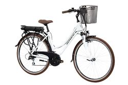 F.lli Schiano E- Ride Bicicleta eléctrica, Women's, Blanco, 28''