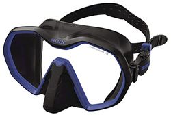 SEAC Icona, Masque de plongée Mono-Verre, Made in Italy, Noir/Bleu, Standard