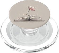 Libros y flores: Bookish floral || Leer y florecer: Amante de los libros PopSockets PopGrip para MagSafe