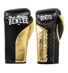 BENLEE bokshandschoenen van leer Voltage zwart/goud 08 oz R