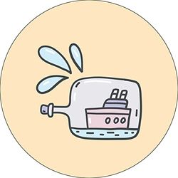 Bonateks, Tappetino per mouse rotondo con stampa digitale, base antiscivolo, per ufficio e casa, diametro: 22 cm