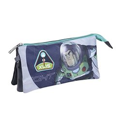 CERDÁ LIFE'S LITTLE MOMENTS Schoolmapje met 3 vakken, voor kinderen, met ritssluiting, officiële Disney-licentie, kinderen, blauw, eenheidsmaat, Blauw, One Size