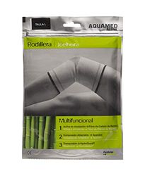 AQUAMED Active Genouillère élastique, fibre de charbon de bambou, soulagement des douleurs articulaires, lavable, taille L