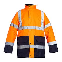 Blackrock Veste imperméable et isolante haute visibilité , pour hommes et femmes, veste orange, manteau, utilitaire et sécurité, haute visibilité, déperlante, certifiée EN 20471 classe 3, EN343 3: