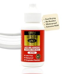 EBIN NEW YORK Wonder Lace Bond Extreme Firm Hold 1.18oz - No Residue Improved Formula Easy to Apply Fast Drying Waterproof Latex Free Perspiration Resistant