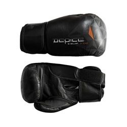 DEPICE Topline Gants de Boxe en Cuir uni Noir - Noir