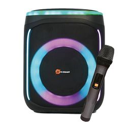N-Gear Flash Banger 606 - Altoparlante Bluetooth portatile con luci - 300 Watt cassa musica con microfono wireless e batteria incorporata - 6 ore di riproduzione