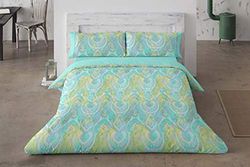 Burrito Blanco Capa nórdica com estampado verde 447, para cama de 135 cm (+ medidas disponíveis), capa nórdica 135 | cama de casal 135