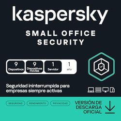 Kaspersky Small Office Security | 9 Dispositivios 9 Móviles 1 Servidor | 1 Año | PC / Mac / Android / Servidor | Código de activación vía correo electrónico