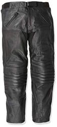 Bikers Gear Australia Men's soft premium leather motorcycle pants, LT1004, Black, EU(482XL), UK(38L)