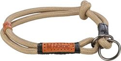 TRIXIE Zug-Stop 17314 Hondenhalsband BE Nordic S, zand/zwart, comfortabele hondenhalsband voor kleine honden met trekbegrenzing, robuust en elegant