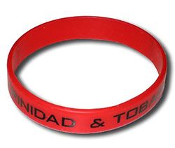 supportershop jongens Trinidad en Tobago siliconen armband, rood, één maat
