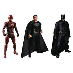 Mezco Justice League One:12 Zack Snyder's Figuras Deluxe Set de Superman, The Flash y Batman, de plástico. Fabricante