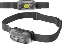 Müller-Licht Lampada da testa chiara visione al buio, distanza luminosa 80 m, multifunzionale: 100%, 50%, luce rossa, flash a luce rossa con pratico sensore mano, porta USB