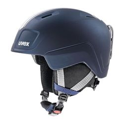 uvex Heyya Pro - Casque de Ski pour Enfants - Réglage de la Taille Individuel - Ventilation Optimisée - Race Midnight - Silver Matt - 54-58 cm