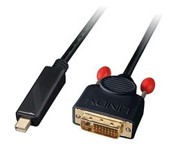LINDY 5m Mini DisplayPort Male to DVI-D Male Cable, Black