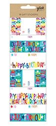 Glick Pegatinas de lujo (18) neones de ensalada de papel, perfectas para usar en envoltorios de regalos, artes y manualidades