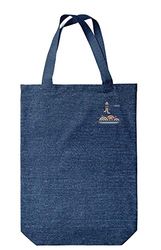 Green Fish Denim - Bolsa de transporte reutilizable para bebé, lavable, plegable, bolso de mano con asas, 22 x 26 cm