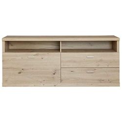 trendteam smart living Echo Lowboard-Mueble de televisión, Madera de ingeniería, Roble, 150 x 62 x 45 cm