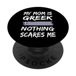 Mi Mamá Es Griega Nada Me Asusta PopSockets PopGrip Intercambiable