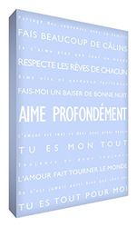Feel Good Art Aime canvas op frame, moderne stijl 20 x 30 cm Bleu doux