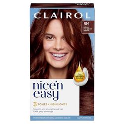 Clairol Nice'n Easy Crème, Natural Looking Oil Infused Permanent Hair Dye, 5M Medium Mahogany Brown