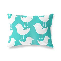 BonaMaison dekorativt kuddöverdrag, turkosvit prydnadskuddöverdrag, heminredning örngott för vardagsrum, soffa, sovrum, storlek: 45 x 60 cm - designad och tillverkad i Turkiet