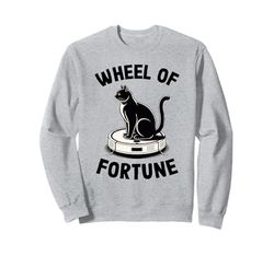 Wheel Of Fortune Robot Vacuum Cleaner Funny Cat Sweatshirt